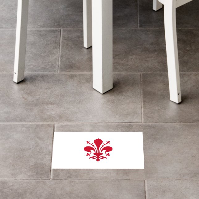 Floor Decal with flag of Florence, Italy (Restaurant)