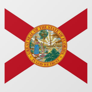 Floor Decal with flag of Florida, U.S.