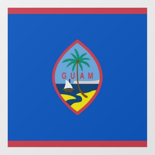 Floor Decal with flag of Guam US