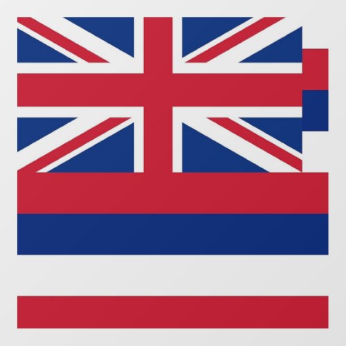 Floor Decal with flag of Hawaii US
