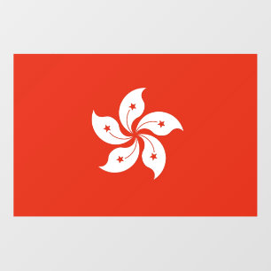 Floor Decal with flag of Hong Kong