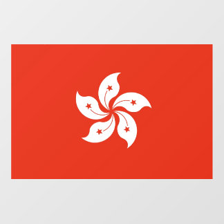 Floor Decal with flag of Hong Kong