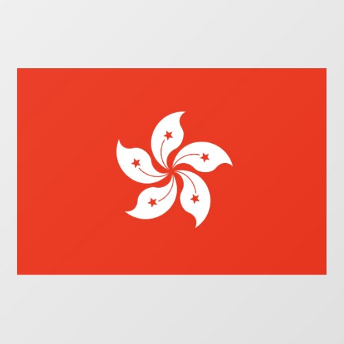 Floor Decal with flag of Hong Kong