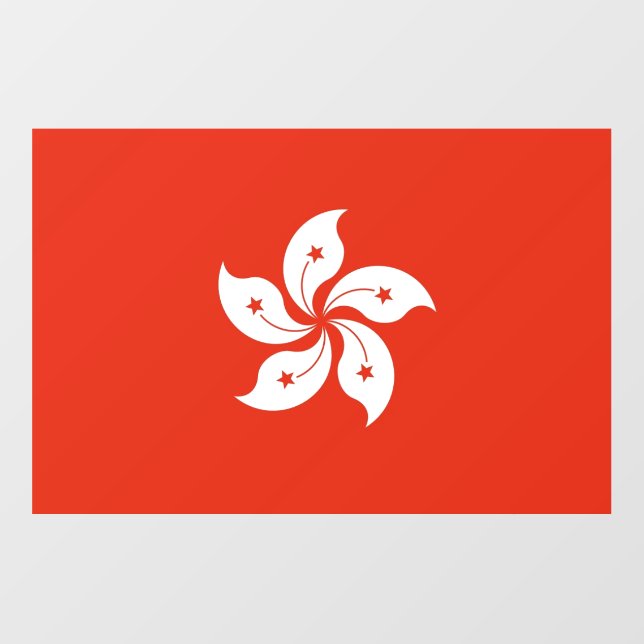Floor Decal with flag of Hong Kong (Front)