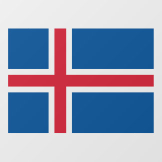 Floor Decal with flag of Iceland