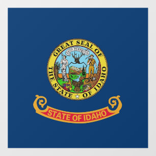 Floor Decal with flag of Idaho U.S.