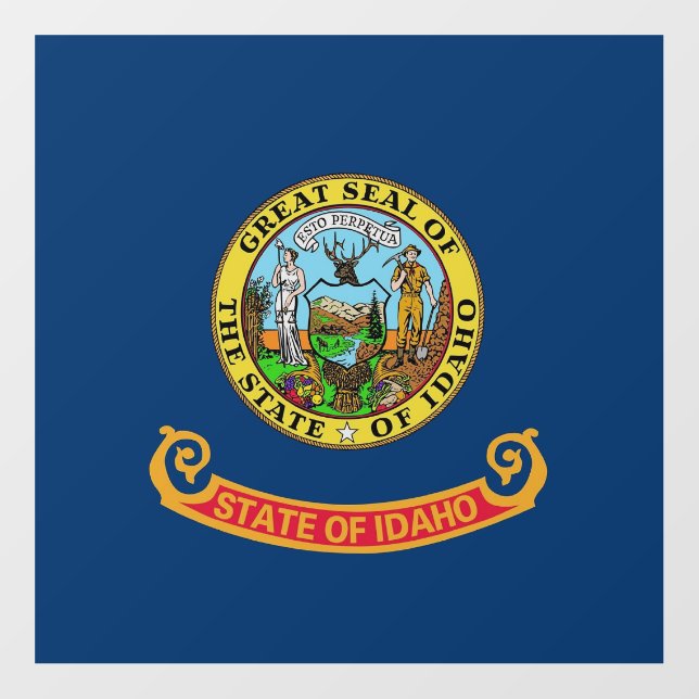 Floor Decal with flag of Idaho U.S. (Front)