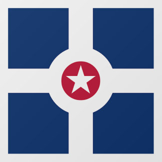 Floor Decal with flag of Indianapolis, U.S.