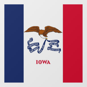 Floor Decal with flag of Iowa, U.S.