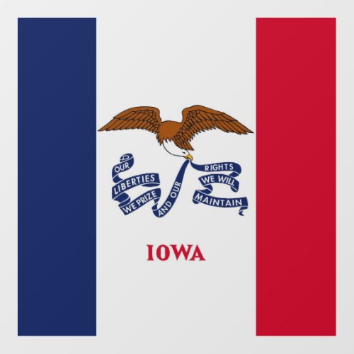 Floor Decal with flag of Iowa US