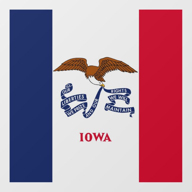 Floor Decal with flag of Iowa, U.S. (Front)