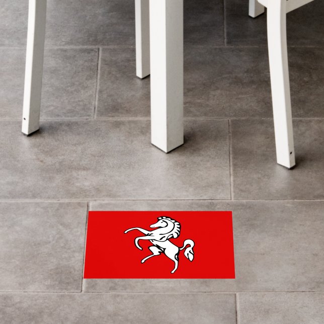Floor Decal with flag of Kent County, England (Restaurant)