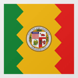 Floor Decal with flag of Los Angeles City, U.S.