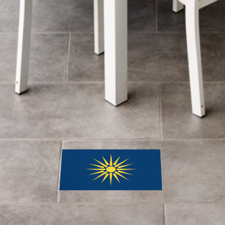 Floor Decal with flag of Macedonia, Greece