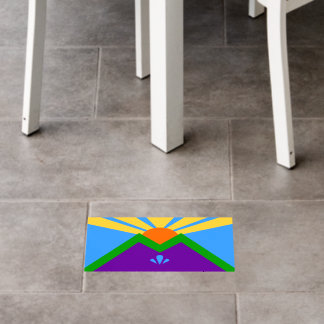 Floor Decal with flag of Manitou Springs