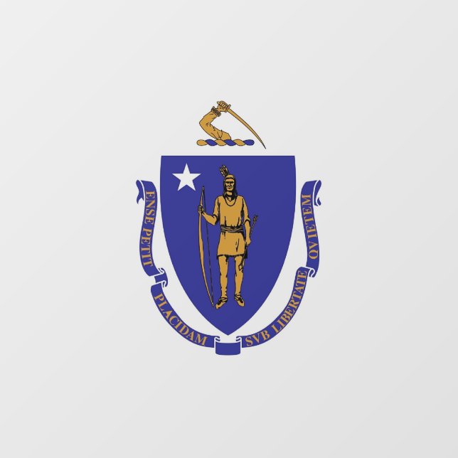 Floor Decal with flag of Massachusetts, U.S. (Front)