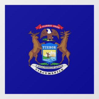 Floor Decal with flag of Michigan, U.S.