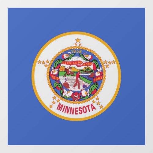 Floor Decal with flag of Minnesota US