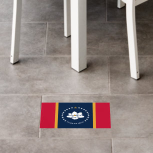 Floor Decal with flag of Mississippi, USA