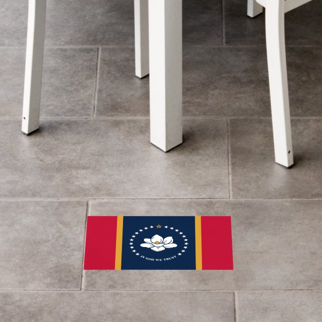 Floor Decal with flag of Mississippi, USA (Restaurant)