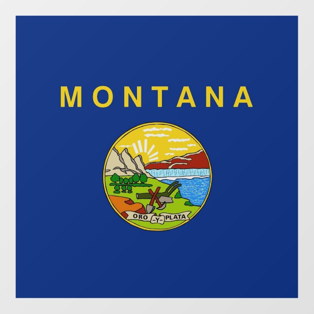 Floor Decal with flag of Montana, U.S. (Front)