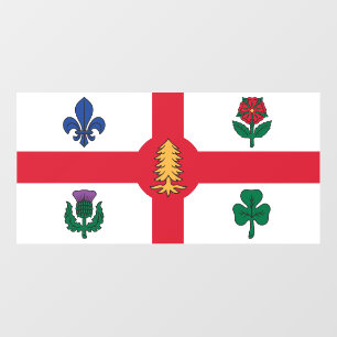 Floor Decal with flag of Montreal, Canada