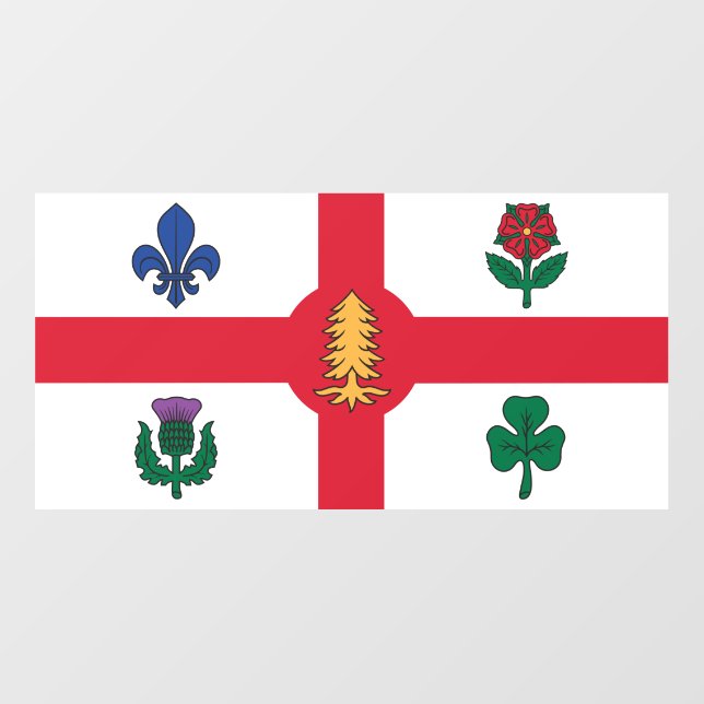 Floor Decal with flag of Montreal, Canada (Front)