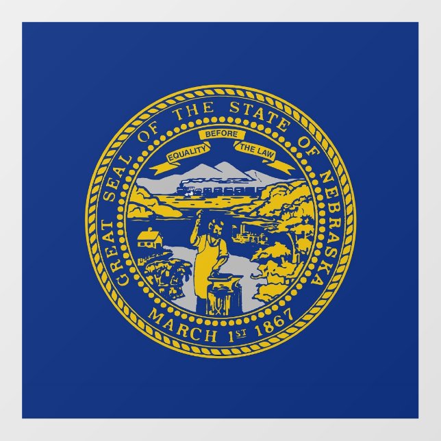 Floor Decal with flag of Nebraska, U.S. (Front)