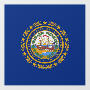 Floor Decal with flag of New Hampshire, U.S.