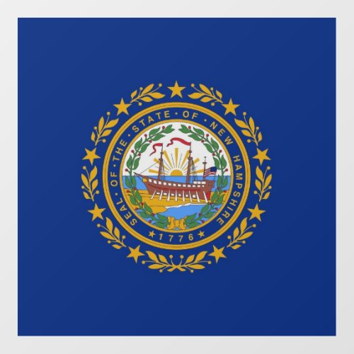 Floor Decal with flag of New Hampshire US