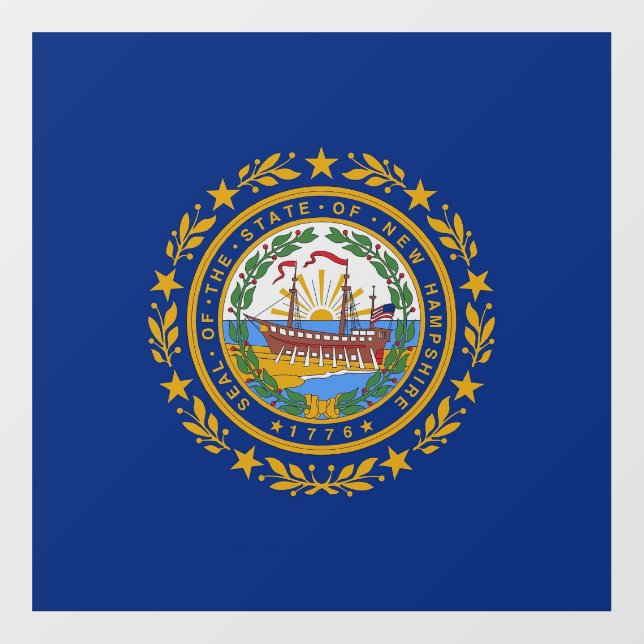 Floor Decal with flag of New Hampshire, U.S. (Front)