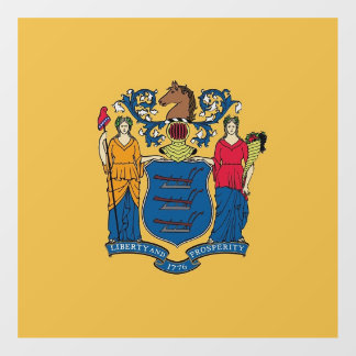 Floor Decal with flag of New Jersey, U.S.