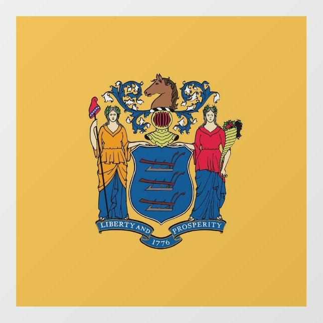 Floor Decal with flag of New Jersey, U.S. (Front)