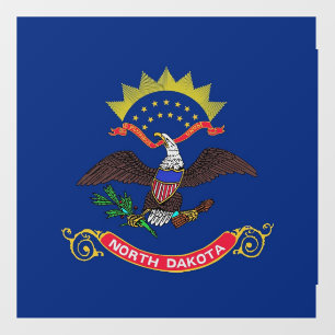 Floor Decal with flag of North Dakota, U.S.