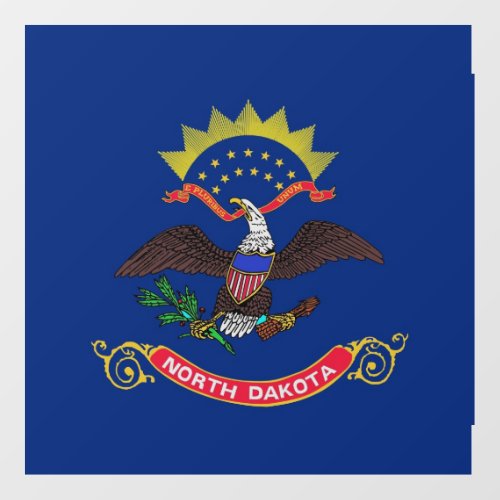 Floor Decal with flag of North Dakota US