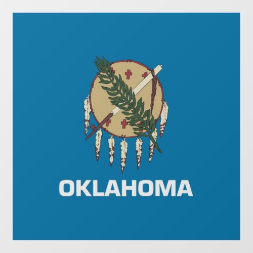 Floor Decal with flag of Oklahoma US