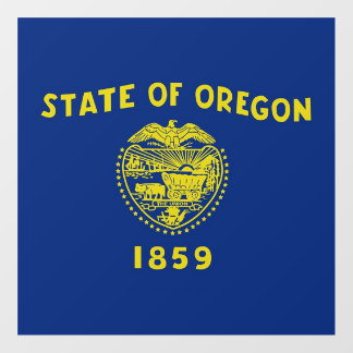 Floor Decal with flag of Oregon, U.S.