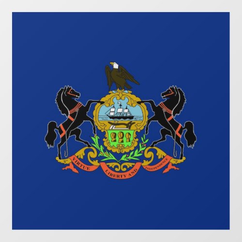 Floor Decal with flag of Pennsylvania US