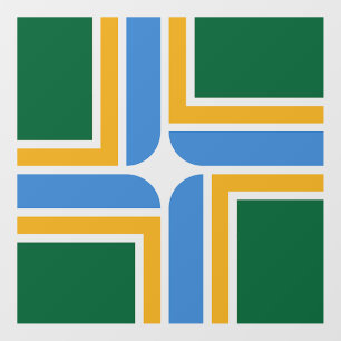 Floor Decal with flag of Portland, Oregon, U.S.