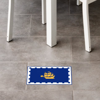 Floor Decal with flag of Quebec City, Canada