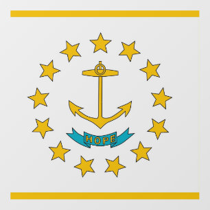 Floor Decal with flag of Rhode Island, U.S.