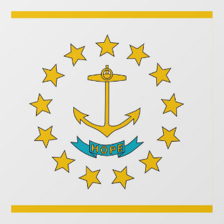 Floor Decal with flag of Rhode Island, U.S.