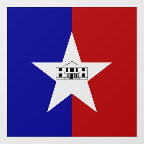 Floor Decal with flag of San Antonio US