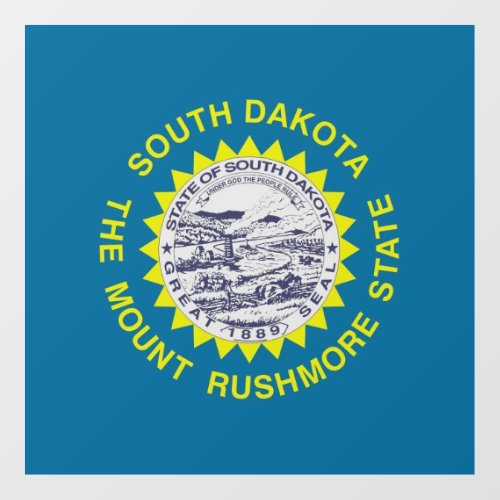 Floor Decal with flag of South Dakota US