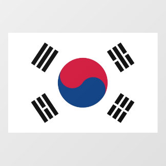 Floor Decal with flag of South Korea