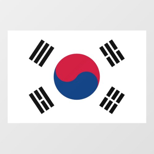 Floor Decal with flag of South Korea