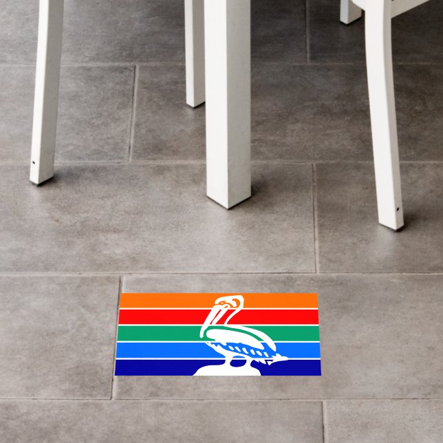Floor Decal with flag of St. Petersburg, Florida (Restaurant)