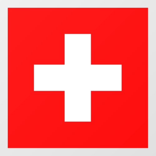 Floor Decal with flag of Switzerland