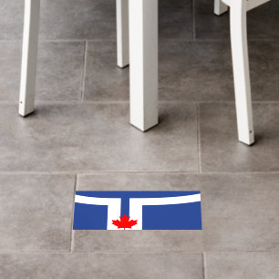 Floor Decal with flag of Toronto, Canada