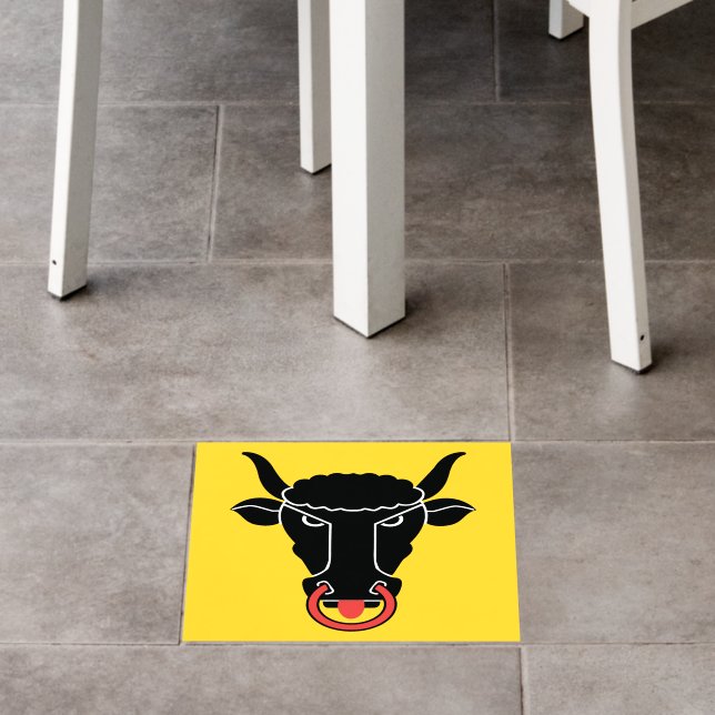 Floor Decal with flag of Uri, Switzerland (Restaurant)